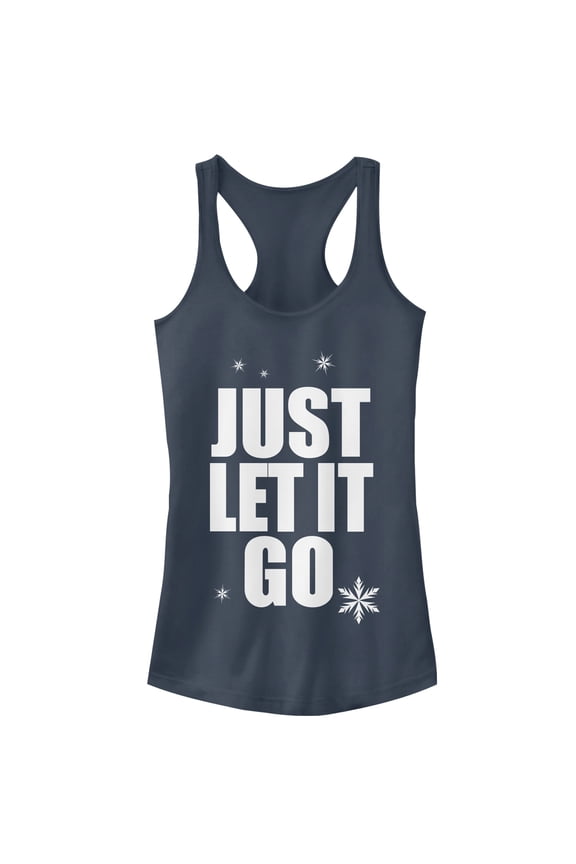 Junior's Ralph Breaks the Internet Comfy Elsa  Racerback Tank Top Indigo Small
