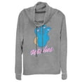 thumbnail image 1 of Junior's Ralph Breaks the Internet Comfy Jasmine  Cowl Neck Sweatshirt Gray Heather Large, 1 of 3