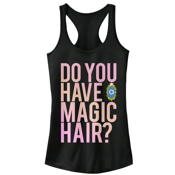 Junior's Ralph Breaks the Internet Magic Hair Racerback Tank Top Black Small