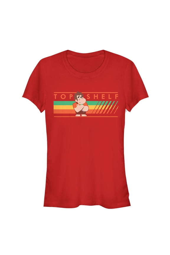 Junior's Ralph Breaks the Internet Top Shelf Graphic Tee Red Medium