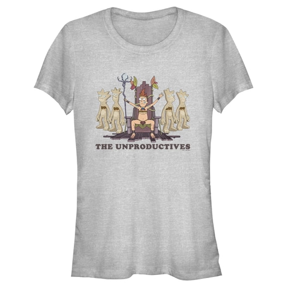 Junior's Rick And Morty Jerry and The Unproductives Graphic Tee Athletic Heather Medium