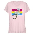 thumbnail image 1 of Junior's Rick And Morty Pansexual Flag Rick  Graphic Tee Light Pink Large, 1 of 3