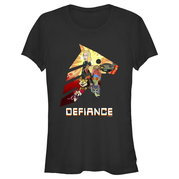 Junior's Rick And Morty Space Beth Defiance  Graphic Tee Black 2X Large