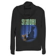 thumbnail image 1 of Junior's Scooby Doo Dog Shadow  Cowl Neck Sweatshirt Black X Small, 1 of 3