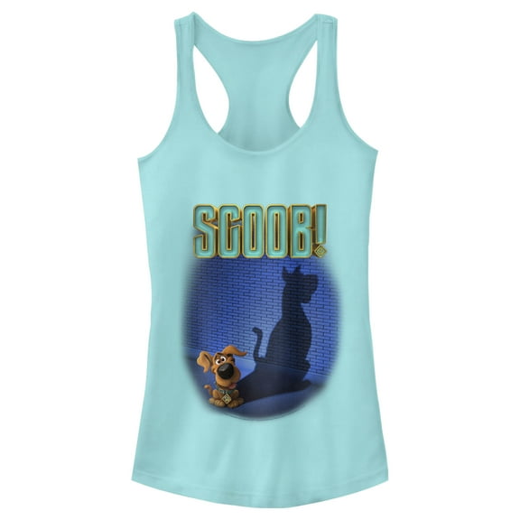 Junior's Scooby Doo Dog Shadow  Racerback Tank Top Cancun 2X Large