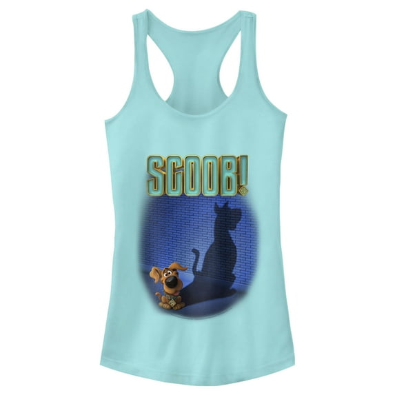 Junior's Scooby Doo Dog Shadow Racerback Tank Top Cancun Medium
