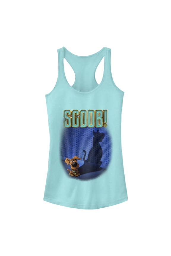 Junior's Scooby Doo Dog Shadow Racerback Tank Top Cancun X Large