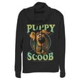 thumbnail image 1 of Junior's Scooby Doo Puppy Circle  Cowl Neck Sweatshirt Black X Large, 1 of 3