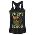 thumbnail image 1 of Junior's Scooby Doo Puppy Circle  Racerback Tank Top Black Medium, 1 of 4