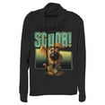 thumbnail image 1 of Junior's Scooby Doo Puppy Frame  Cowl Neck Sweatshirt Black 4X Large, 1 of 3