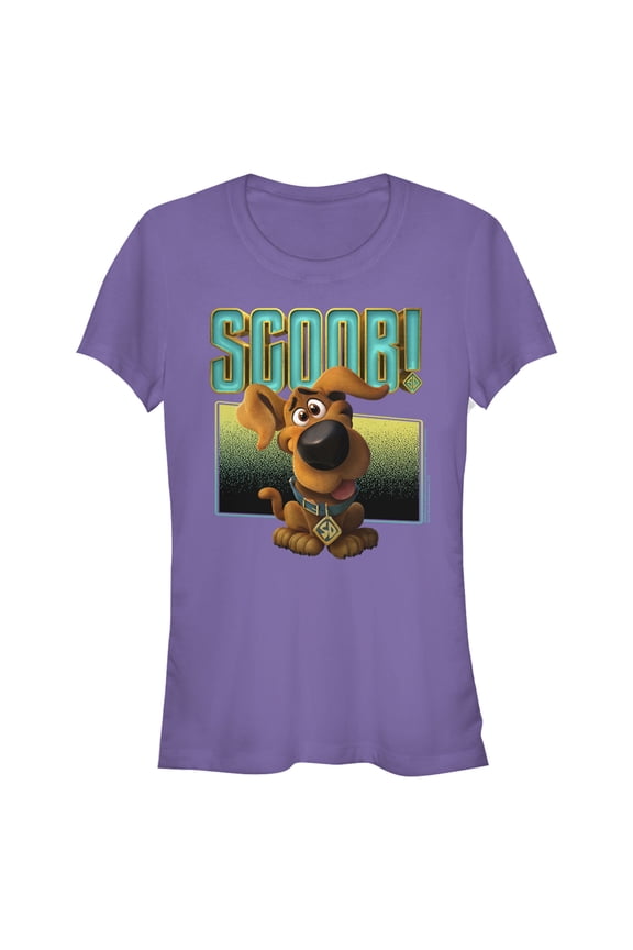 Junior's Scooby Doo Puppy Frame Graphic Tee Purple 2X Large