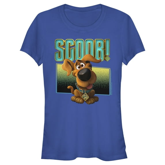 Junior's Scooby Doo Puppy Frame Graphic Tee Royal Blue Medium