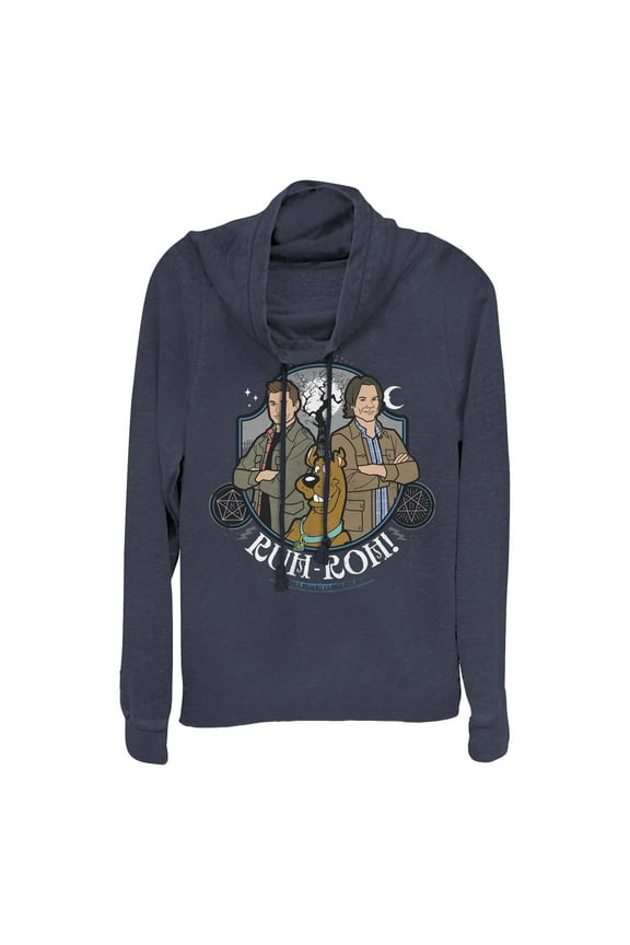 Junior's Scooby Doo Super Ruh-Roh Cowl Neck Sweatshirt