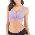 thumbnail image 1 of Junior's Seamless Sports Lace Side Front Closure Buckle Bra Wireless Bra Removable Pads Lace Bra M-XL, 1 of 9