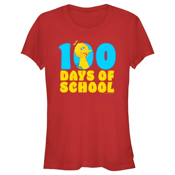 Junior's Sesame Street Big Bird 100 Days of School Graphic T-Shirt