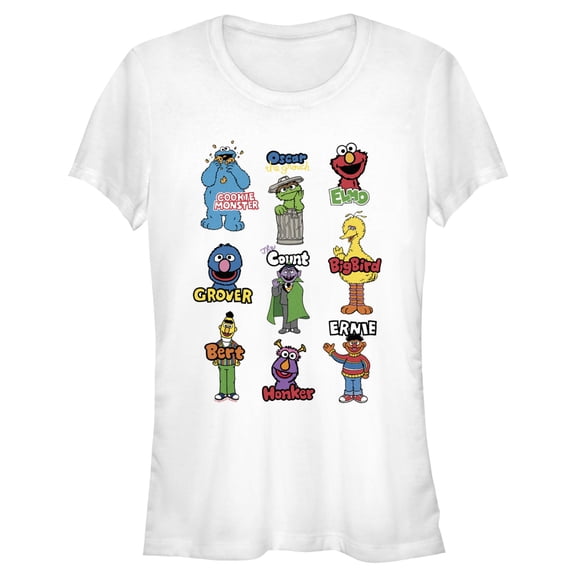Junior's Sesame Street Character Introductions Graphic T-Shirt