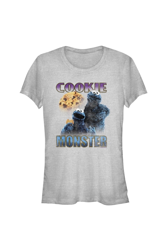 Junior's Sesame Street Cookie Monster Retro Portrait Graphic T-Shirt