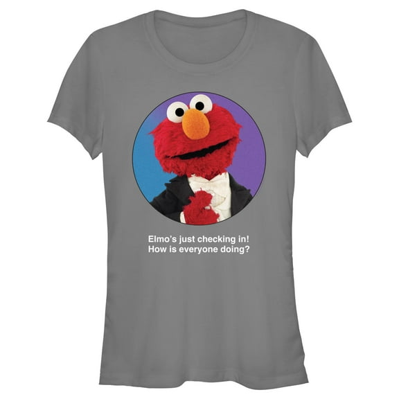 Junior's Sesame Street Elmo Tuxedo Checking In  Graphic T-Shirt