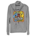 thumbnail image 1 of Junior's Sesame Street Rainbow Box Group Portrait Cowl Neck Sweatshirt, 1 of 4