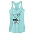 thumbnail image 1 of Junior's Sex and the City Carrie Single and Fabulous  Racerback Tank Top Cancun X Large, 1 of 4