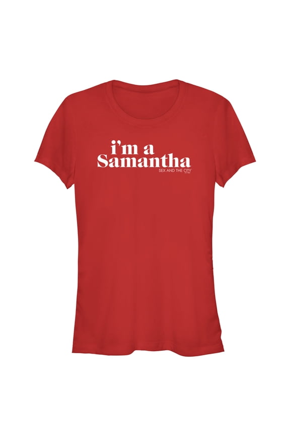 Junior's Sex and the City I'm a Samantha Text Graphic Tee Red Large