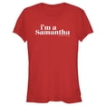 thumbnail image 1 of Junior's Sex and the City I'm a Samantha Text  Graphic Tee Red Medium, 1 of 3