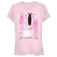 thumbnail image 1 of Junior's Sex and the City Iconic City Fashion  Graphic Tee Light Pink Small, 1 of 4