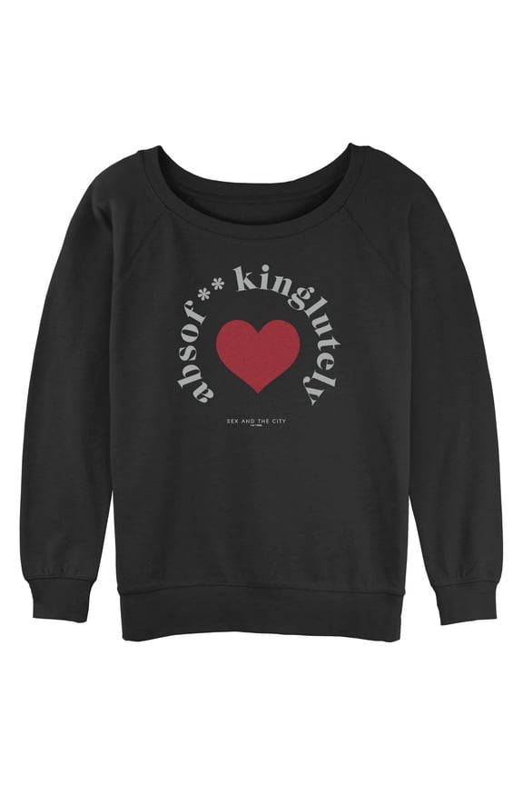 Junior's Sex and the City Mr. Big Absolutely Heart Sweatshirt Black Medium