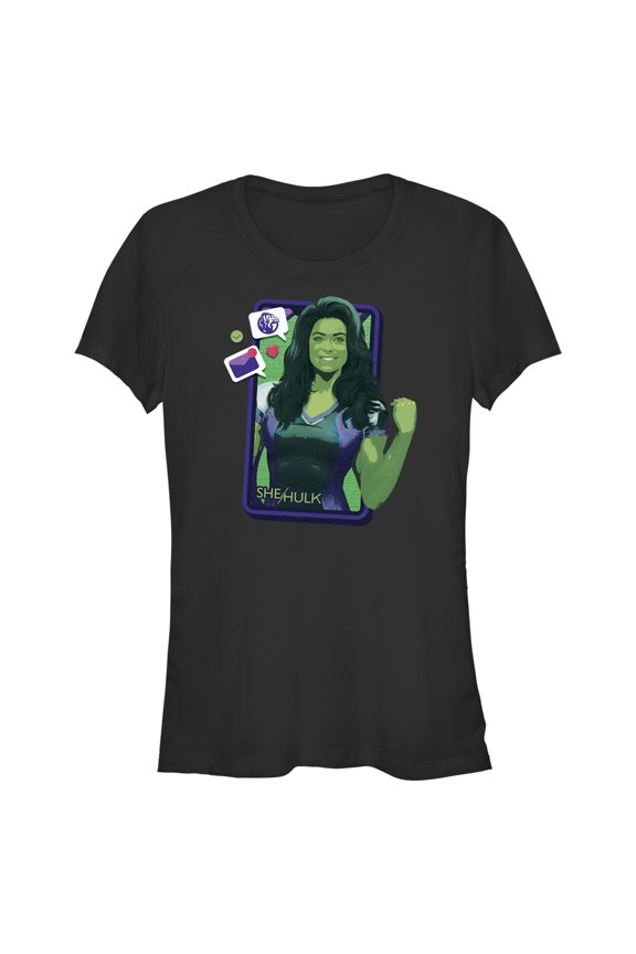 Junior's She-Hulk: Attorney at Law Call From a Hero  Graphic Tee Black Medium