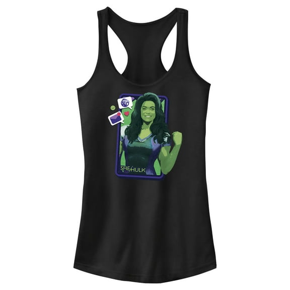 Junior's She-Hulk: Attorney at Law Call From a Hero Racerback Tank Top Black Large