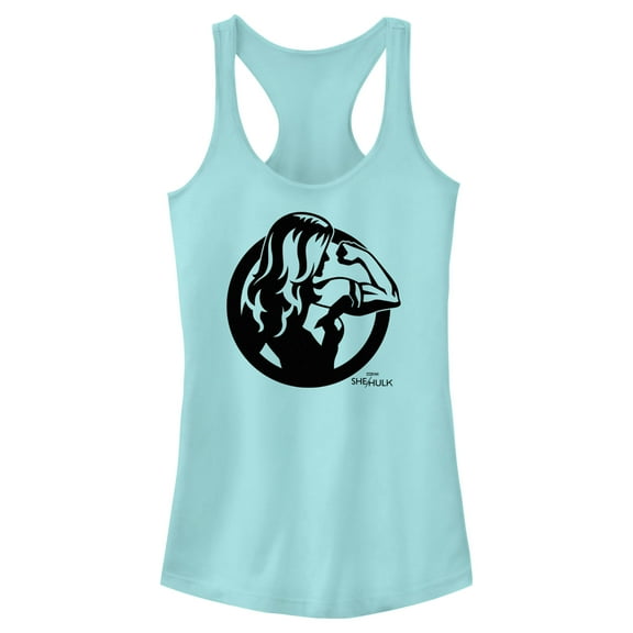 Junior's She-Hulk: Attorney at Law Flex Icon Outline Racerback Tank Top Cancun Large