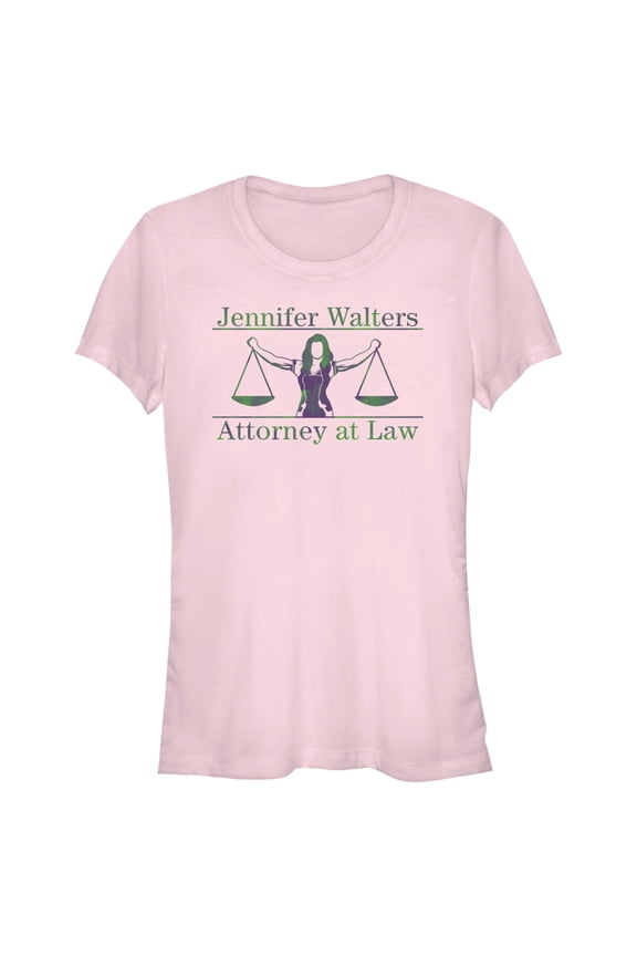 Junior's She-Hulk: Attorney at Law Muscle Lawyer  Graphic Tee Light Pink Medium