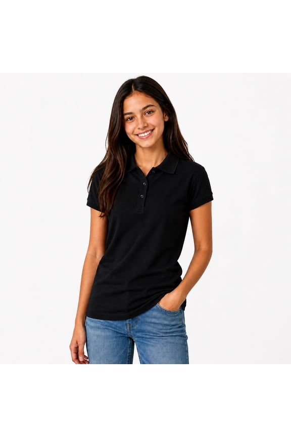 Junior's Short Sleeve School Uniform Pique Polo Shirt (S-3XL)