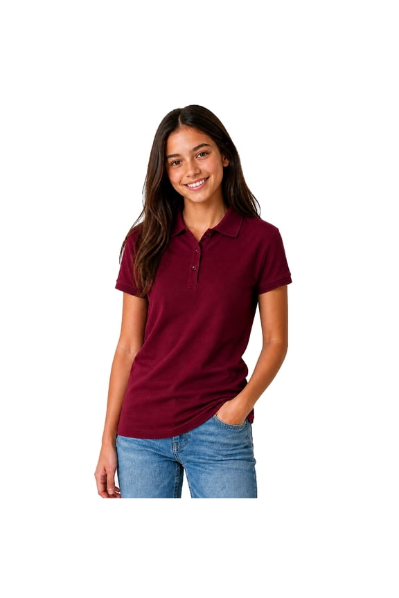 Junior's Short Sleeve School Uniform Pique Polo Shirt (S-3XL)