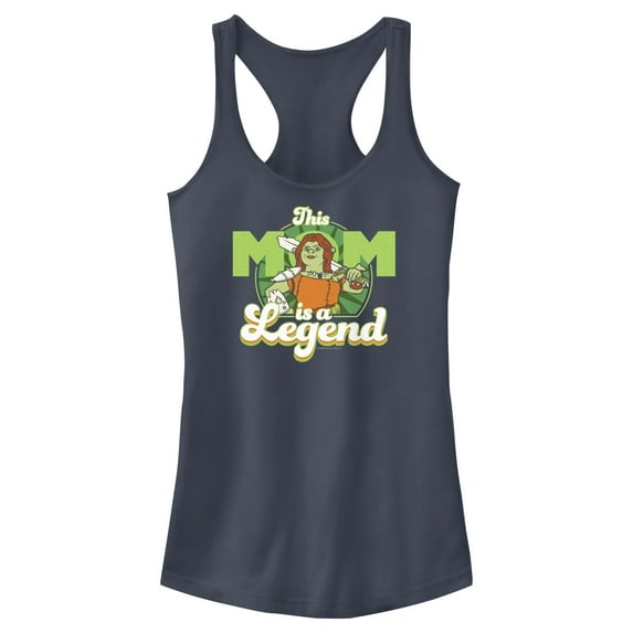 Junior's Shrek Legend Mom Fiona Racerback Tank Top Indigo X Large