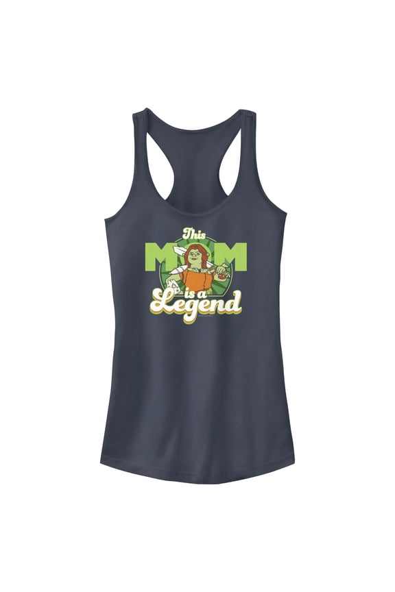 Junior's Shrek Legend Mom Fiona Racerback Tank Top Indigo X Small