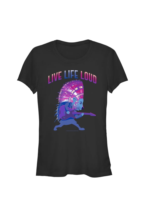 Junior's Sing 2 Ash Live Life Loud  Graphic Tee Black Medium