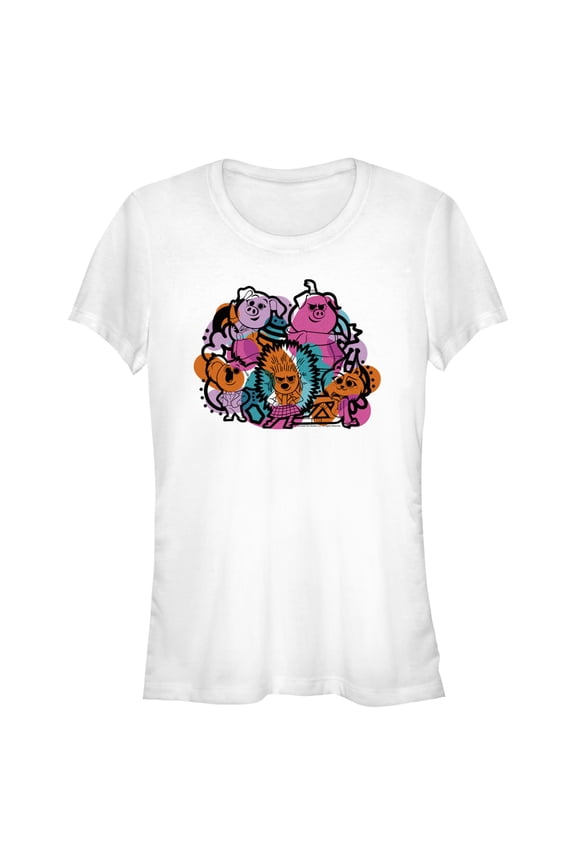 Junior's Sing 2 Cartoon Group Shot  Graphic Tee White Small