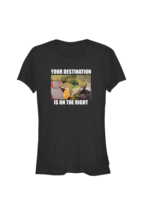 Junior's Sing 2 Miss Crawly Your Destination is on the Right Graphic Tee Black Medium