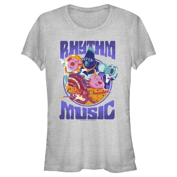 Junior's Sing 2 Rhythm Music  Graphic Tee Athletic Heather Medium