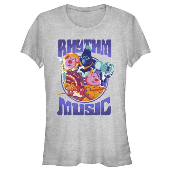 Junior's Sing 2 Rhythm Music  Graphic Tee Athletic Heather X Large