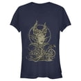 thumbnail image 1 of Junior's Sleeping Beauty Maleficent Twisted Queen  Graphic Tee Navy Blue Medium, 1 of 2