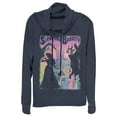 thumbnail image 1 of Junior's Sleeping Beauty Silhouettes  Cowl Neck Sweatshirt Navy Blue 3X Large, 1 of 3