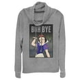 thumbnail image 1 of Junior's Snow White and the Seven Dwarfs Bye  Cowl Neck Sweatshirt Gray Heather 2X Large, 1 of 3
