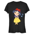 thumbnail image 1 of Junior's Snow White and the Seven Dwarfs Cartoon Song  Graphic Tee Black Medium, 1 of 2