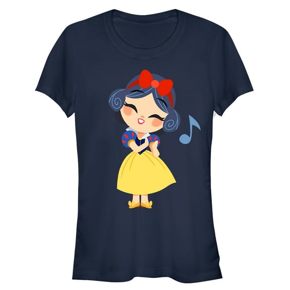 Junior's Snow White and the Seven Dwarfs Cartoon Song Graphic Tee Navy Blue Small