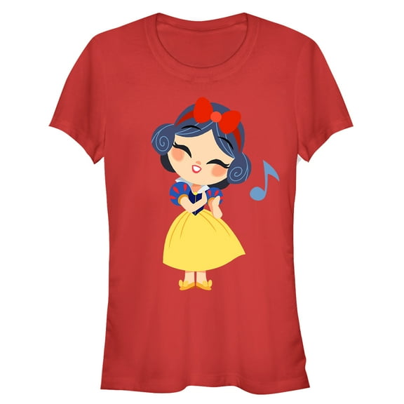 Junior's Snow White and the Seven Dwarfs Cartoon Song  Graphic Tee Red Large