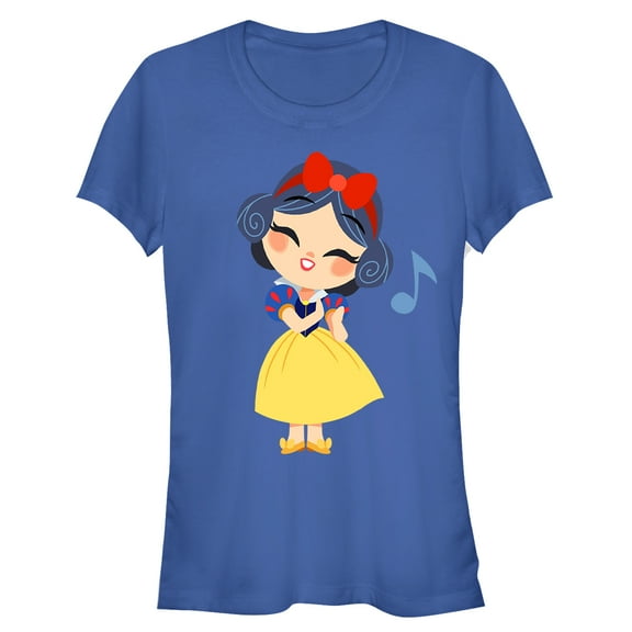 Junior's Snow White and the Seven Dwarfs Cartoon Song  Graphic Tee Royal Blue X Large