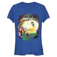 thumbnail image 1 of Junior's Snow White and the Seven Dwarfs Dance Scene  Graphic Tee Royal Blue Large, 1 of 2