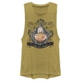 thumbnail image 1 of Junior's Snow White and the Seven Dwarfs Evil Queen Pumpkin Festival Muscle Graphic Tee Gold Heather Small, 1 of 4